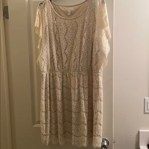 Cream/Champagne Lace Dress